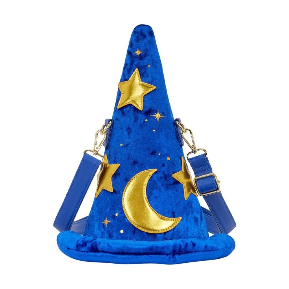 Loungefly Disney Fantasia Mickey Mouse Sorcerer Hat Figural Crossbody Bag NWT